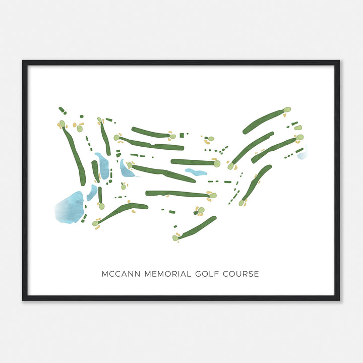 Print of Mccann Memorial Golf Course Modern Map