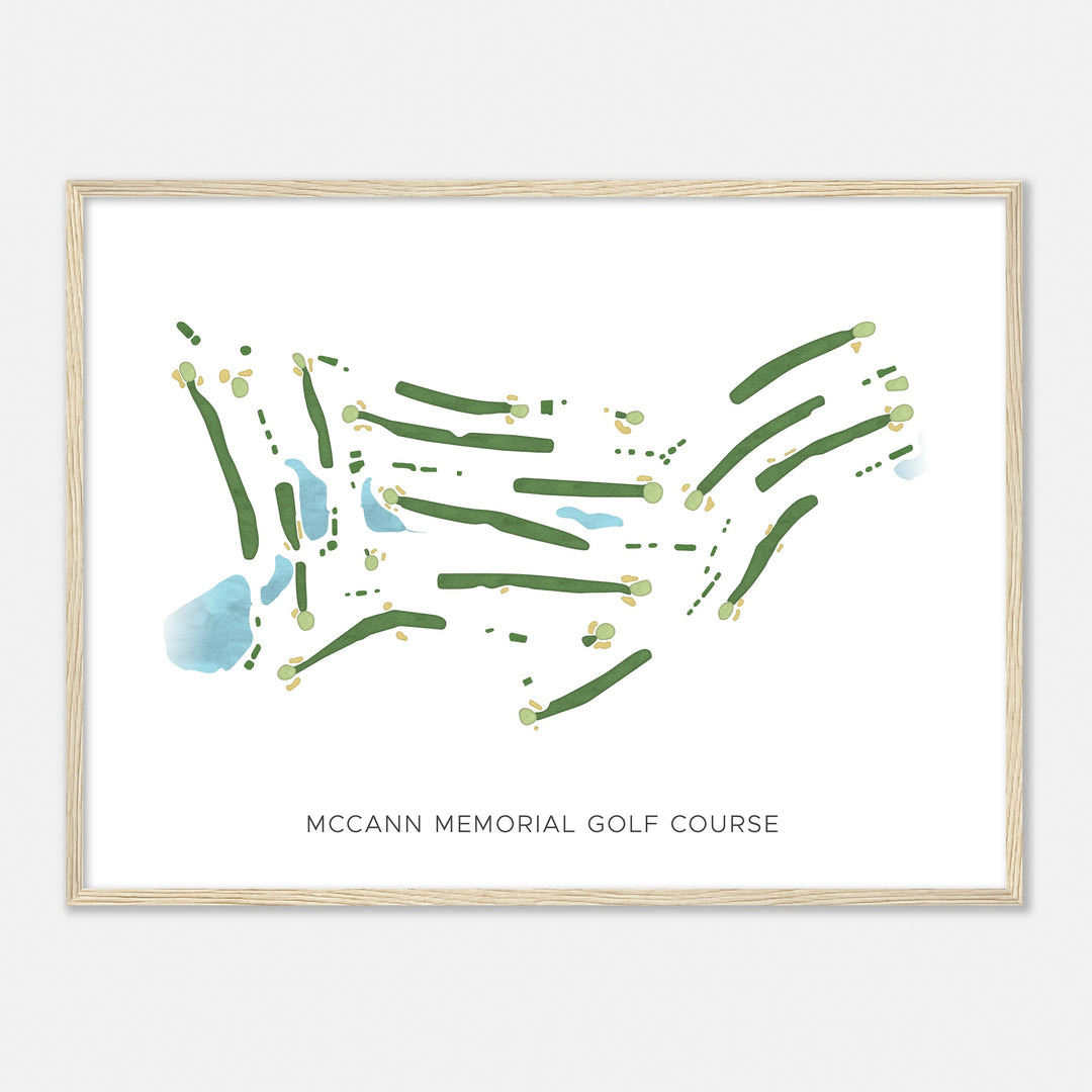 Print of Mccann Memorial Golf Course Modern Map