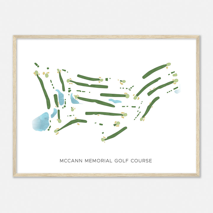 Print of Mccann Memorial Golf Course Modern Map