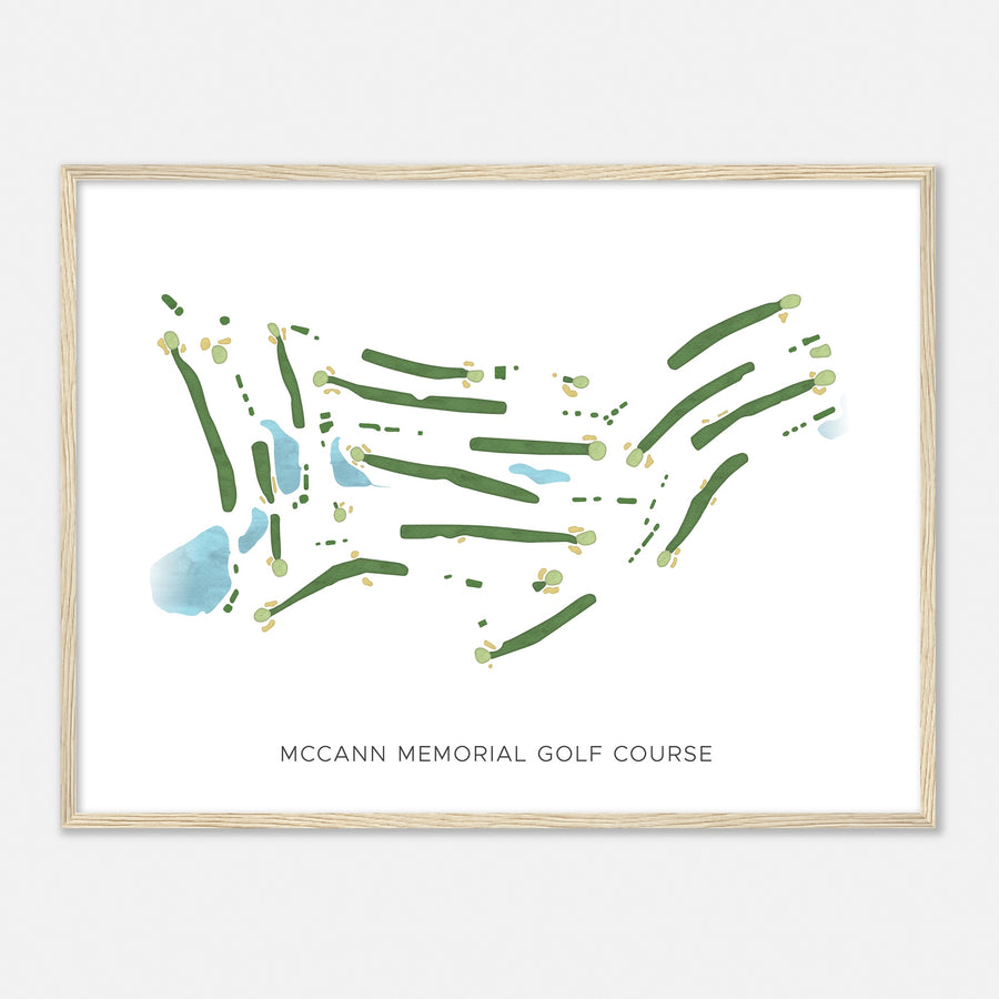 Print of Mccann Memorial Golf Course Modern Map