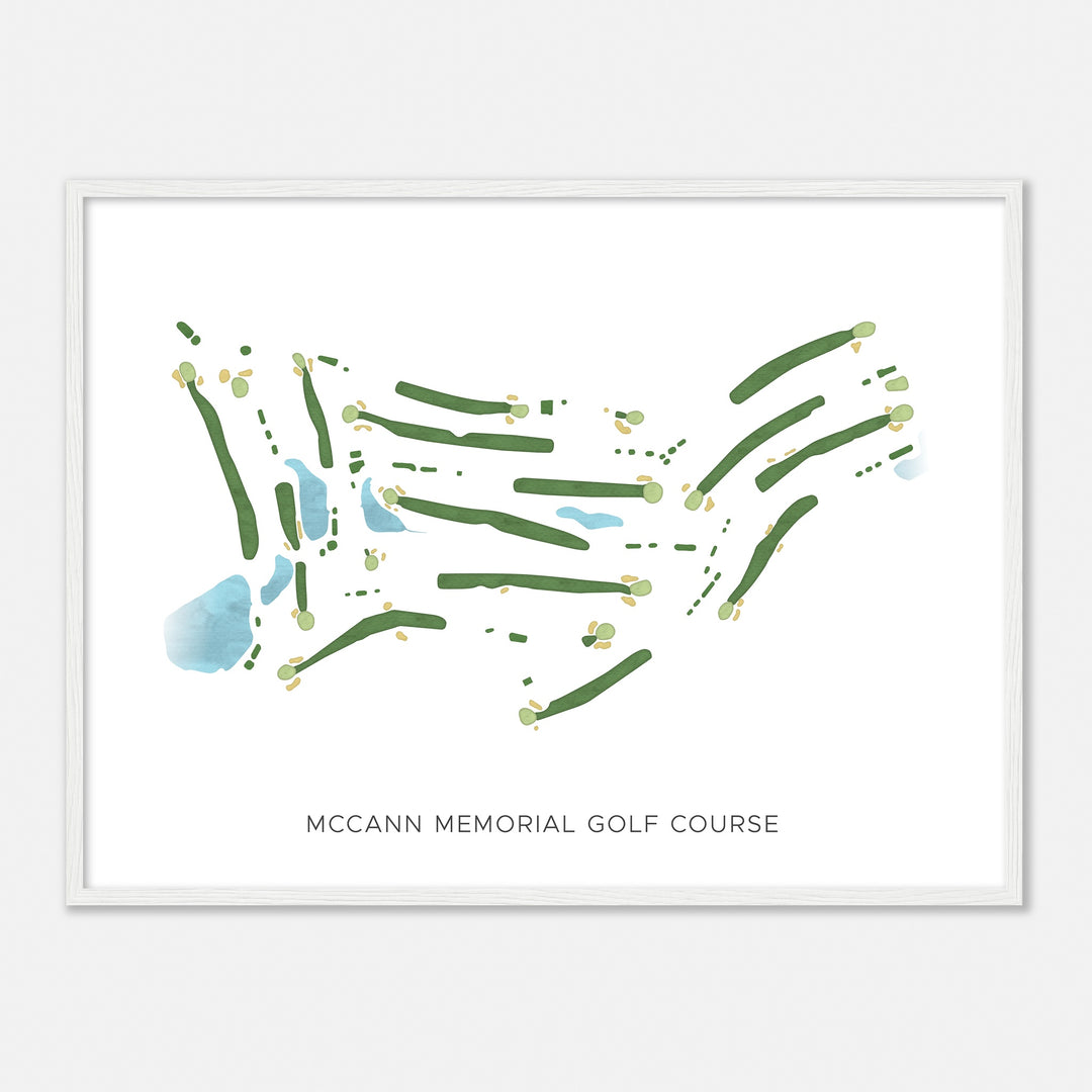 Print of Mccann Memorial Golf Course Modern Map