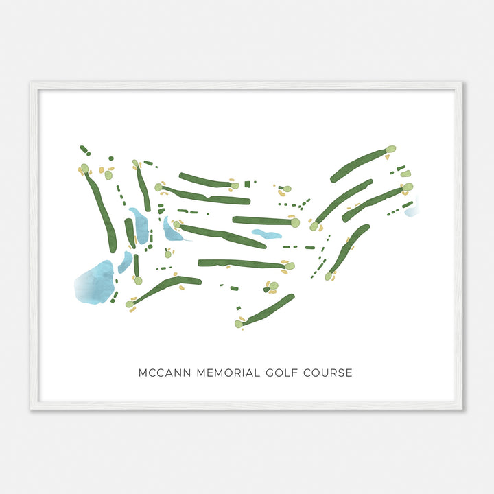 Print of Mccann Memorial Golf Course Modern Map