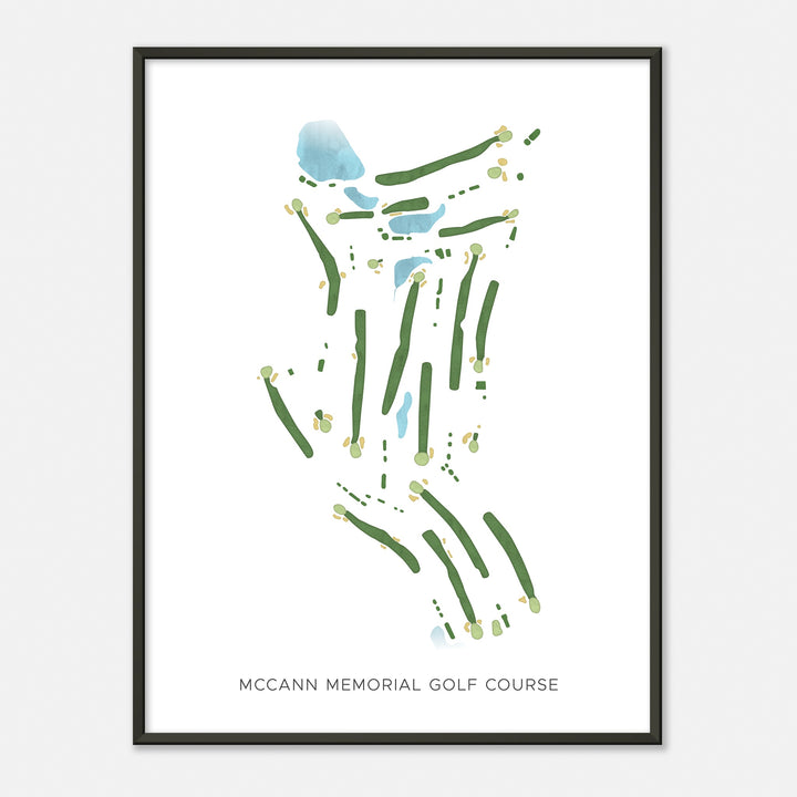 Print of Mccann Memorial Golf Course Modern Map
