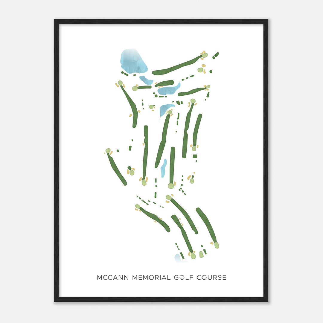 Print of Mccann Memorial Golf Course Modern Map