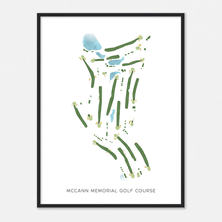 Print of Mccann Memorial Golf Course Modern Map
