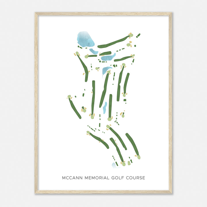 Print of Mccann Memorial Golf Course Modern Map