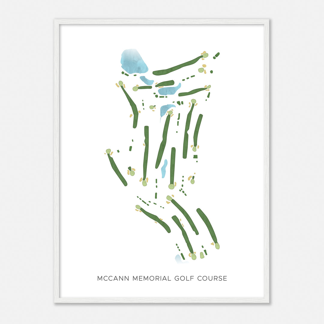 Print of Mccann Memorial Golf Course Modern Map