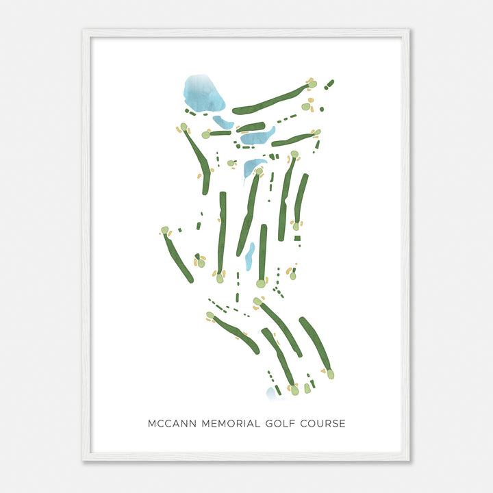 Print of Mccann Memorial Golf Course Modern Map