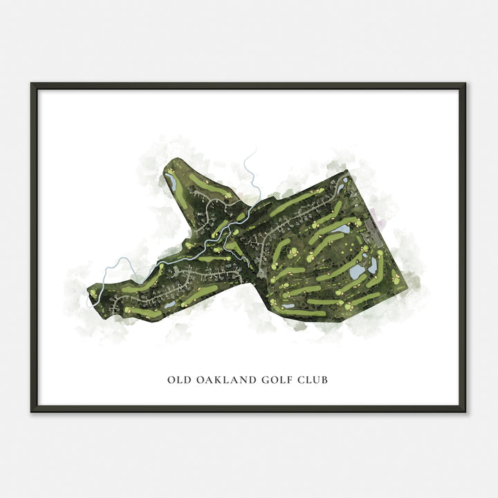 Print of Old Oakland Golf Club Classic Map