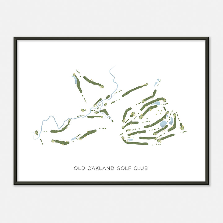 Print of Old Oakland Golf Club Modern Map