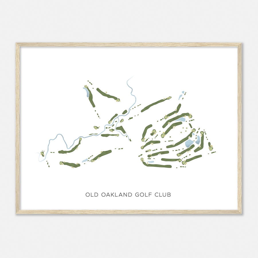 Print of Old Oakland Golf Club Modern Map