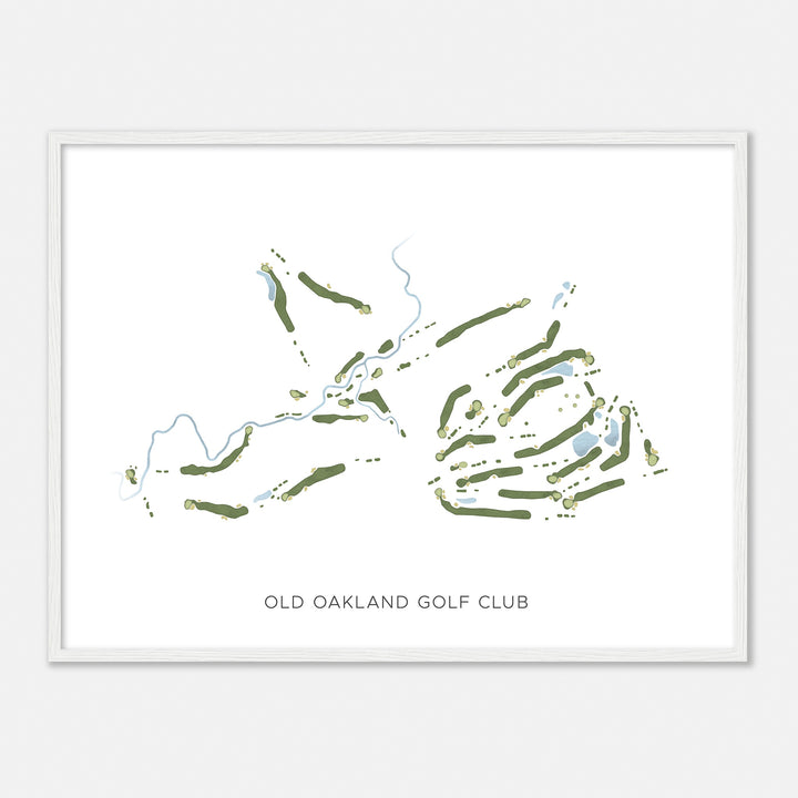 Print of Old Oakland Golf Club Modern Map