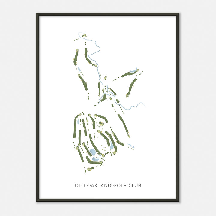 Print of Old Oakland Golf Club Modern Map