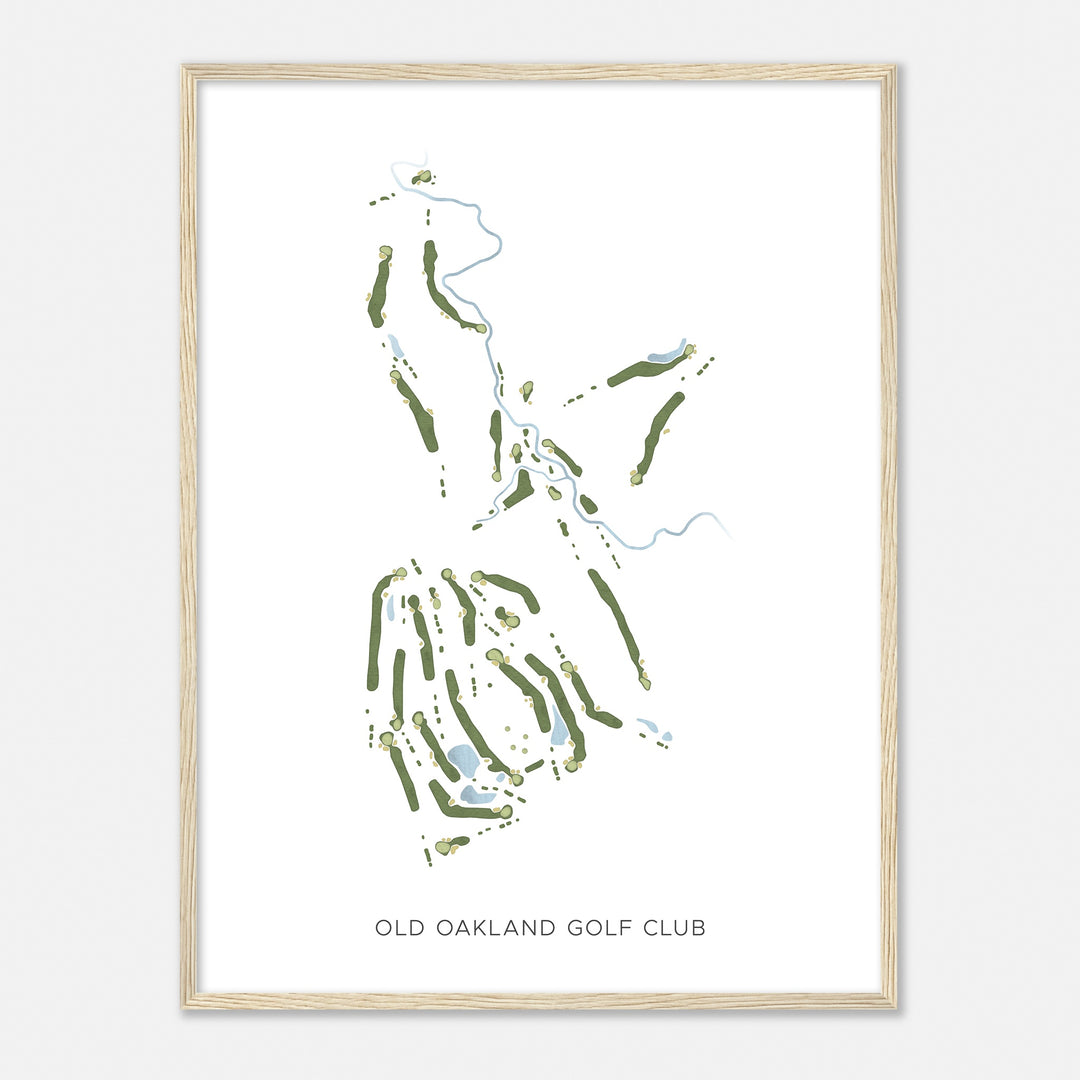 Print of Old Oakland Golf Club Modern Map