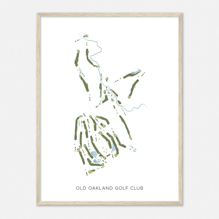 Print of Old Oakland Golf Club Modern Map