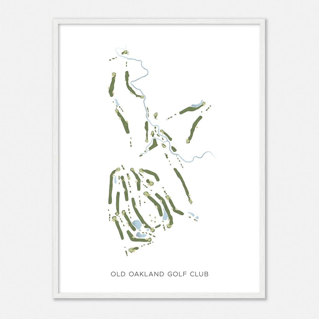 Print of Old Oakland Golf Club Modern Map