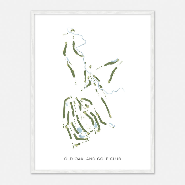 Print of Old Oakland Golf Club Modern Map