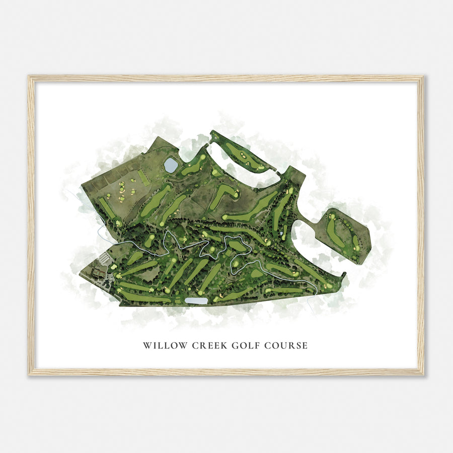 Print of Willow Creek Golf Course Classic Map