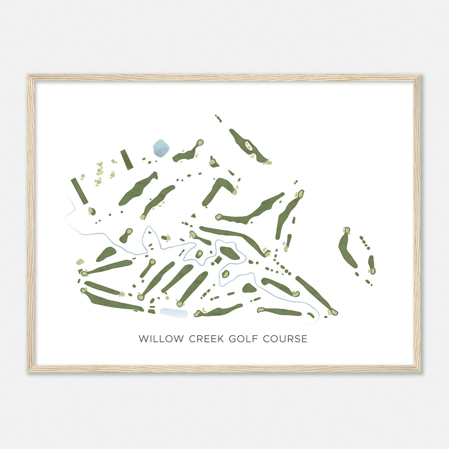 Print of Willow Creek Golf Course Modern Map