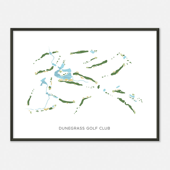 Print of Dunegrass Golf Club Modern Map