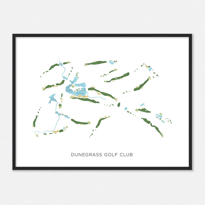 Print of Dunegrass Golf Club Modern Map