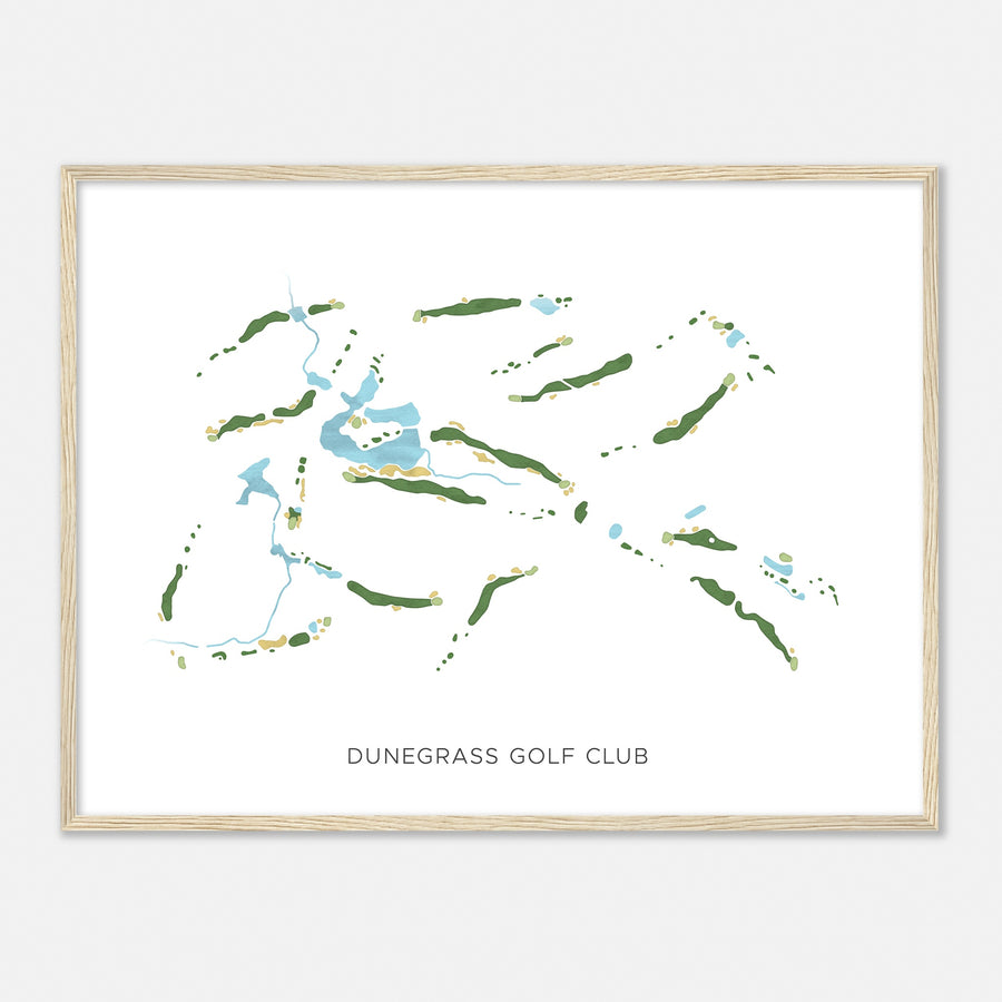 Print of Dunegrass Golf Club Modern Map