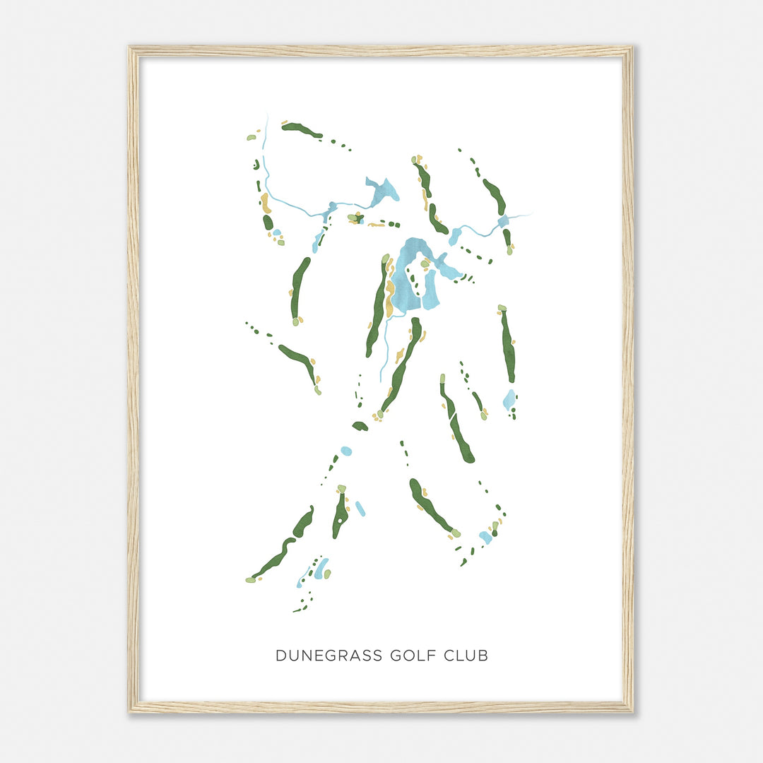 Print of Dunegrass Golf Club Modern Map