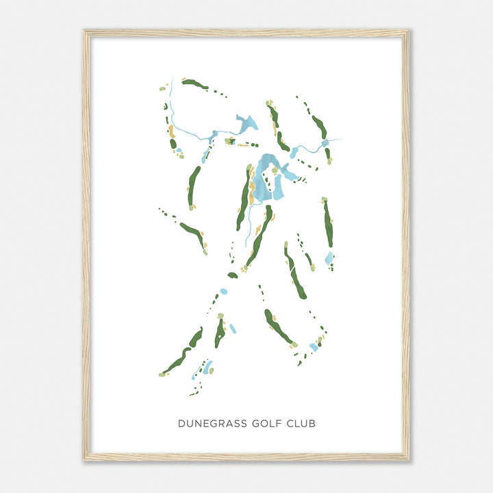 Print of Dunegrass Golf Club Modern Map