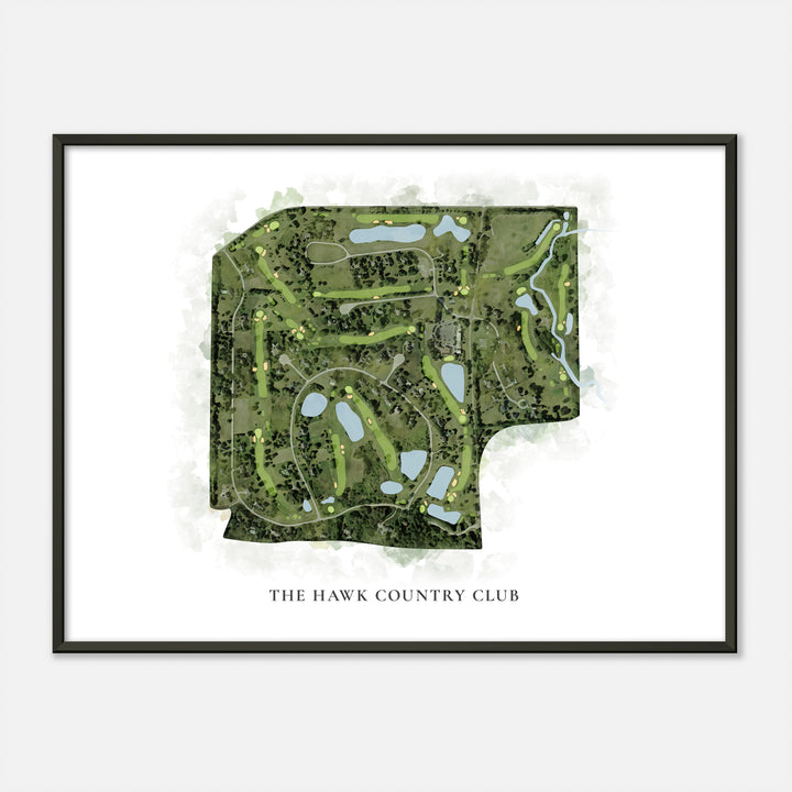 Print of The Hawk Country Club Classic Map