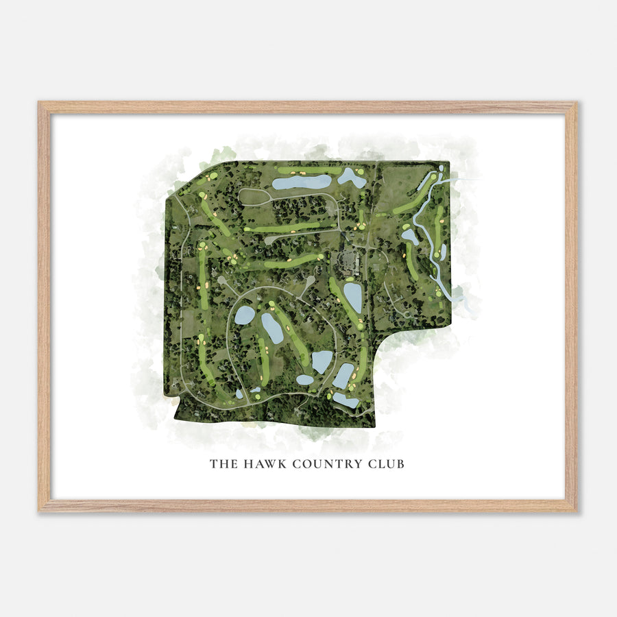 Print of The Hawk Country Club Classic Map