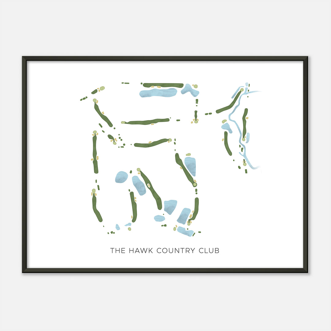 Print of The Hawk Country Club Modern Map