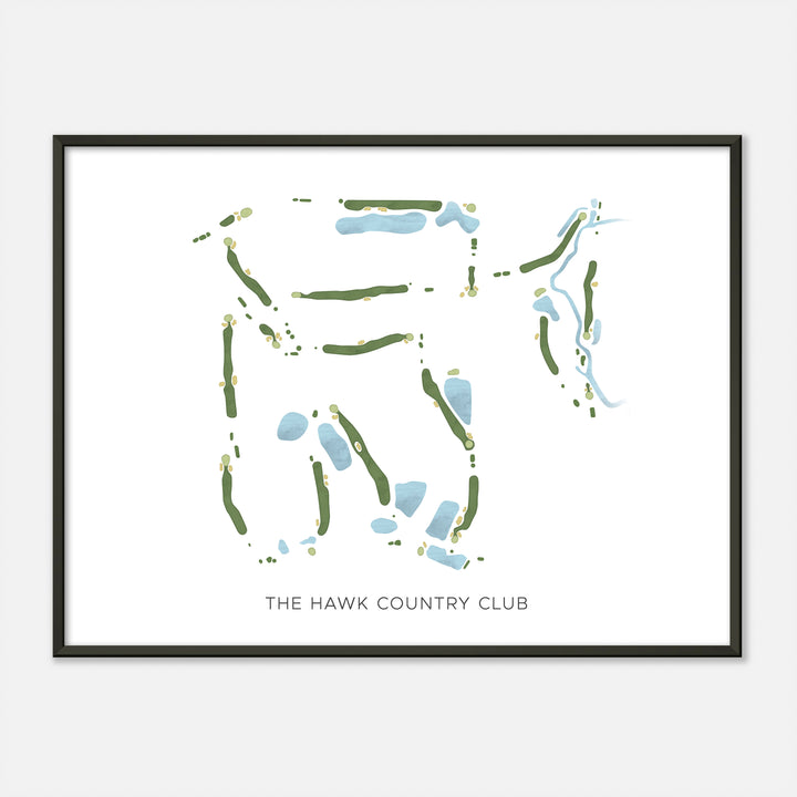 Print of The Hawk Country Club Modern Map