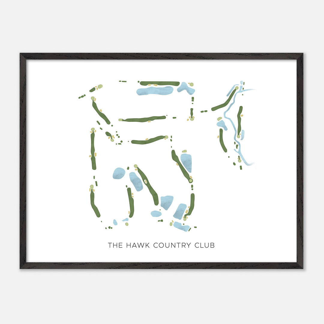 Print of The Hawk Country Club Modern Map