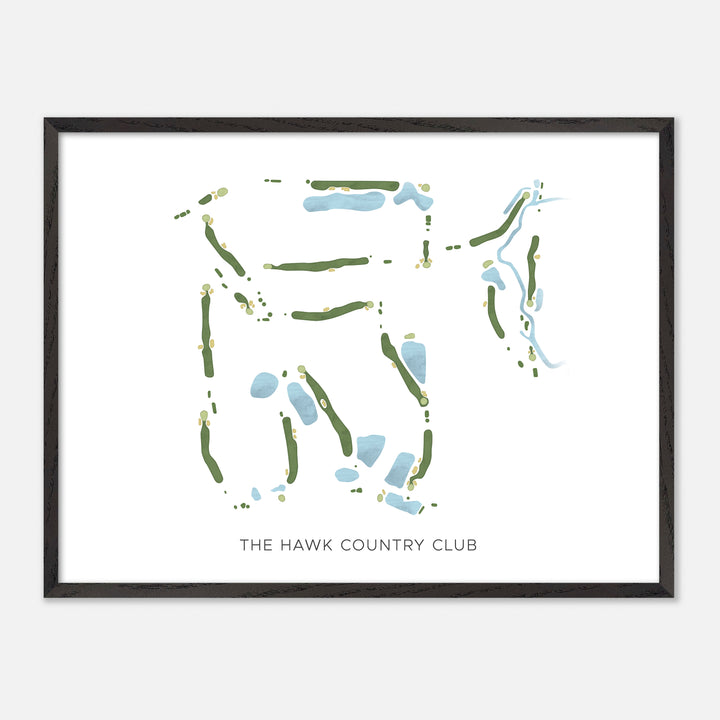 Print of The Hawk Country Club Modern Map
