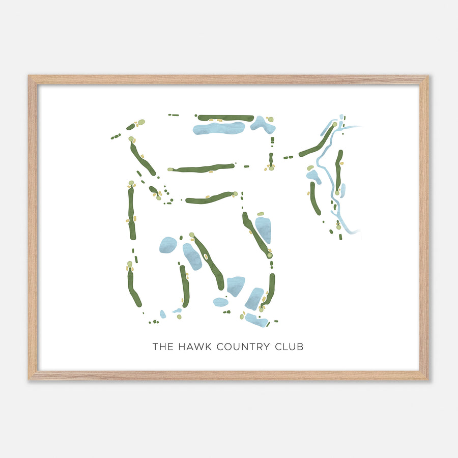 Print of The Hawk Country Club Modern Map