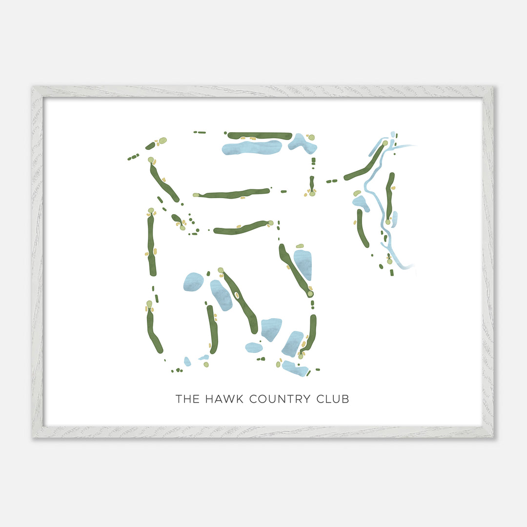 Print of The Hawk Country Club Modern Map