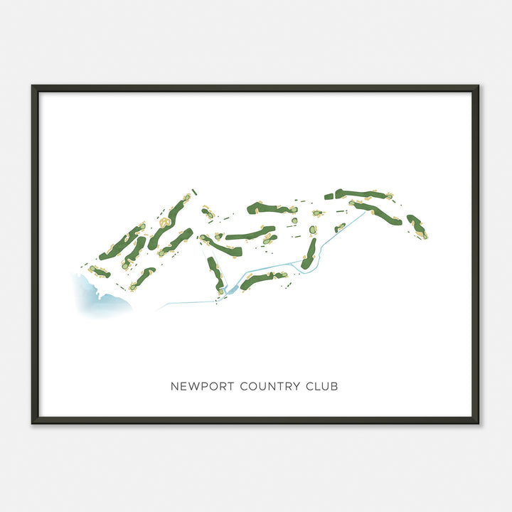 Print of Newport Country Club Modern Map