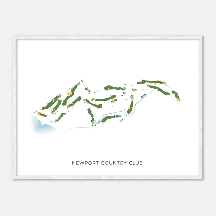 Print of Newport Country Club Modern Map