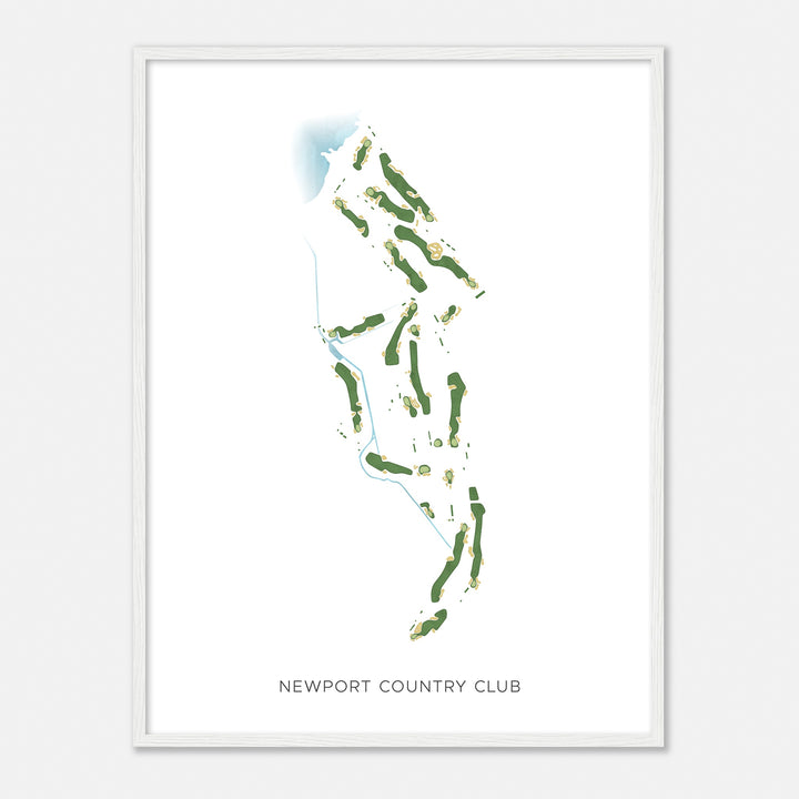 Print of Newport Country Club Modern Map