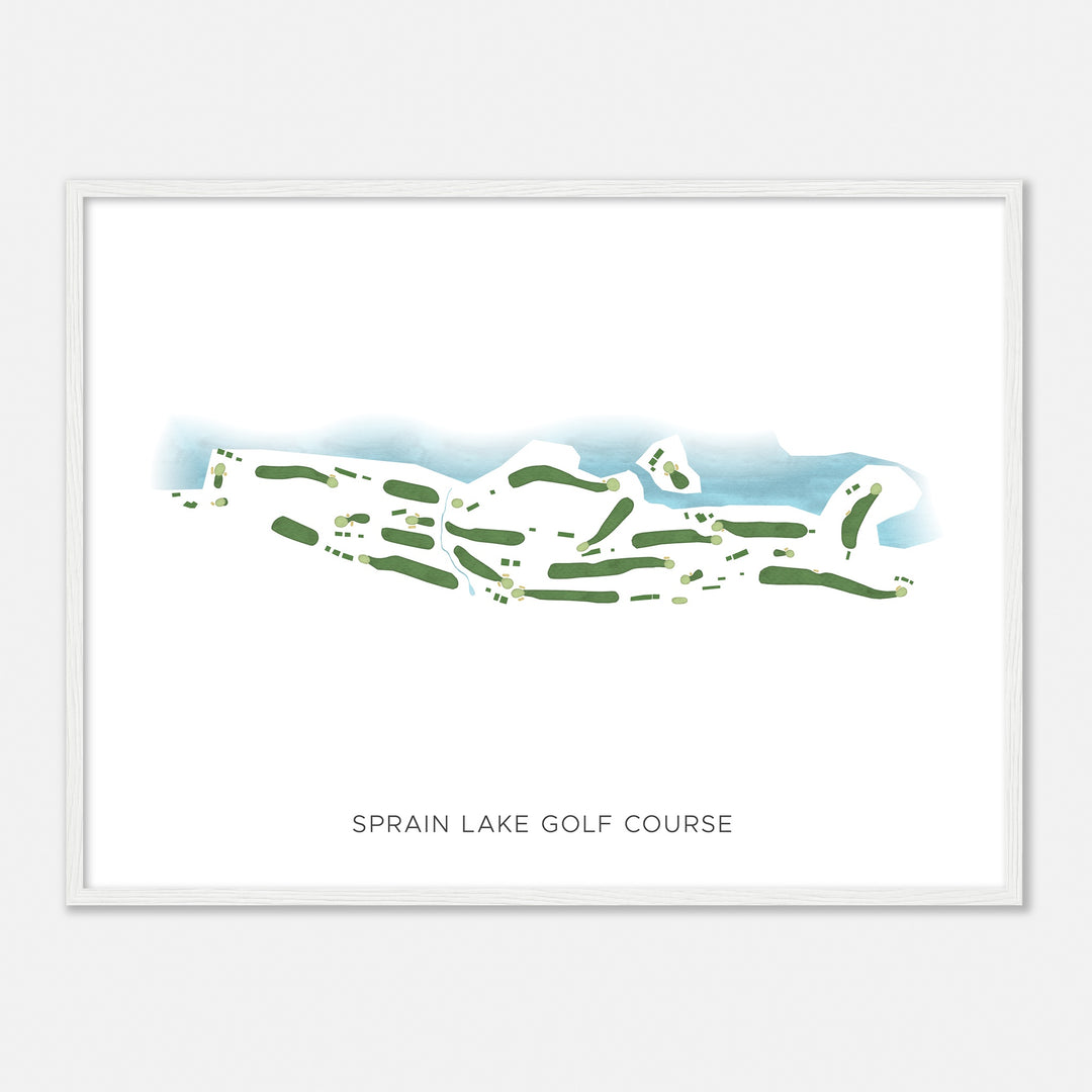 Print of Sprain Lake Golf Course Modern Map