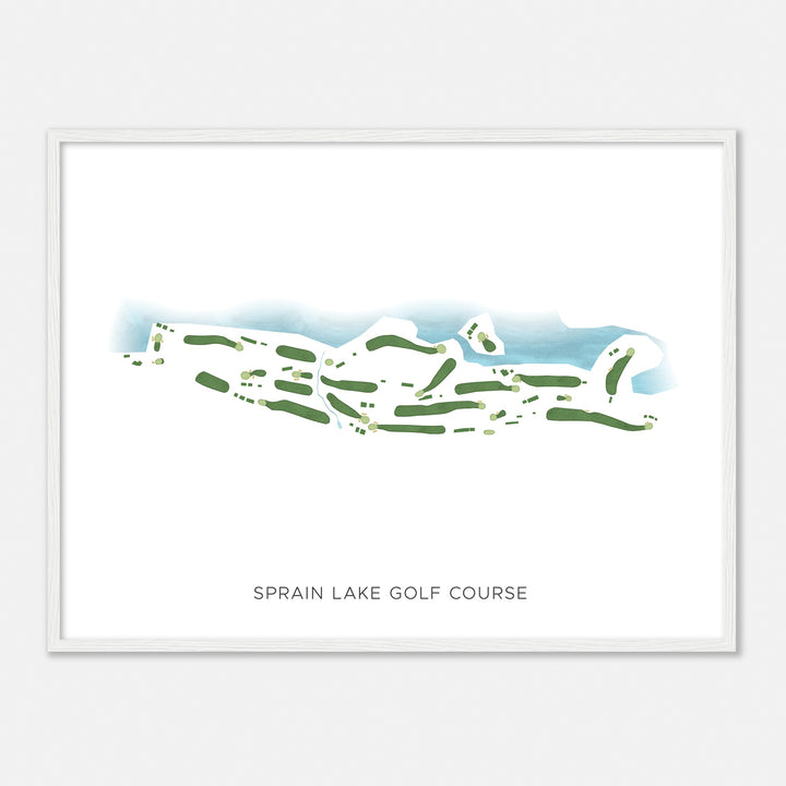 Print of Sprain Lake Golf Course Modern Map