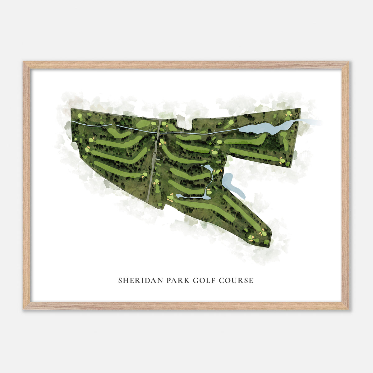 Print of Sheridan Park Golf Course Classic Map