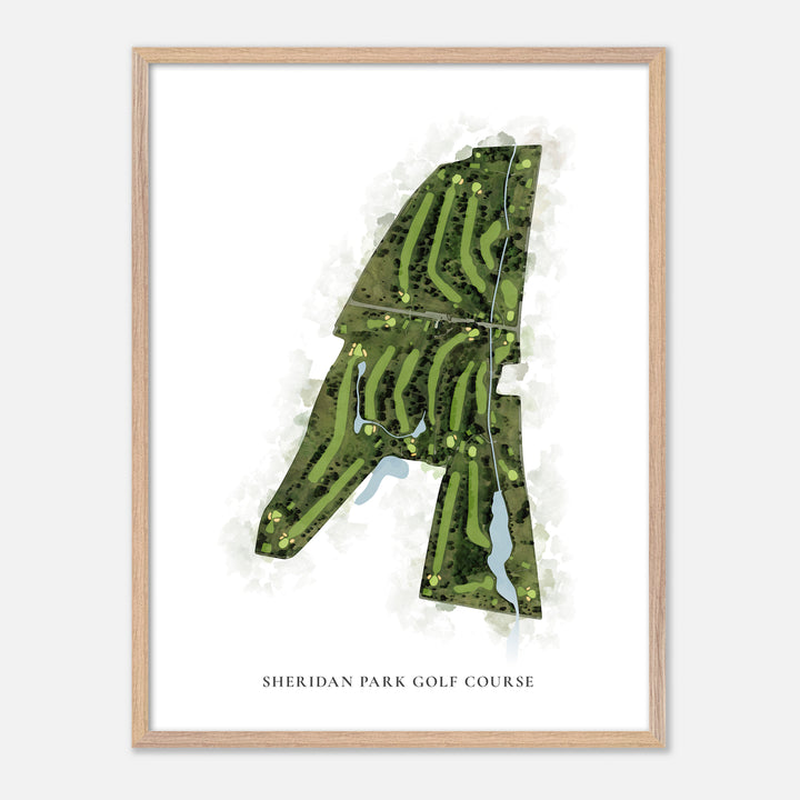Print of Sheridan Park Golf Course Classic Map
