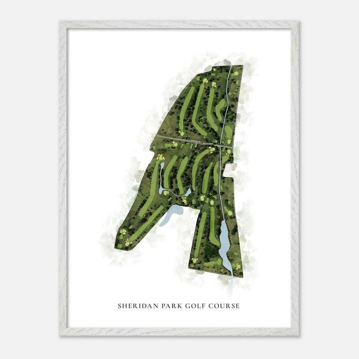 Print of Sheridan Park Golf Course Classic Map