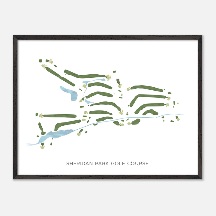 Print of Sheridan Park Golf Course Modern Map