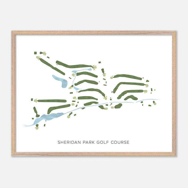 Print of Sheridan Park Golf Course Modern Map