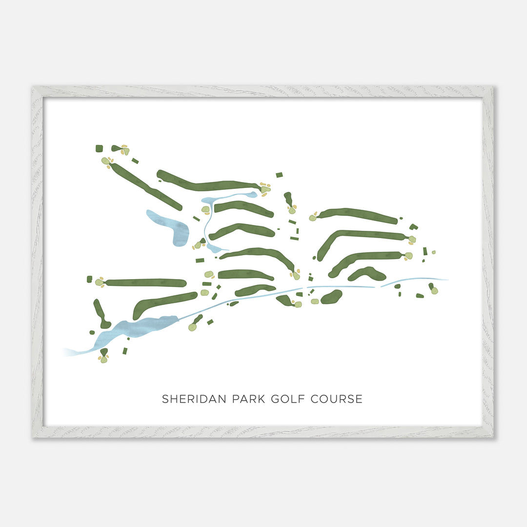 Print of Sheridan Park Golf Course Modern Map