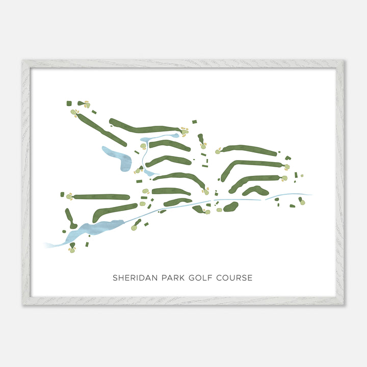 Print of Sheridan Park Golf Course Modern Map