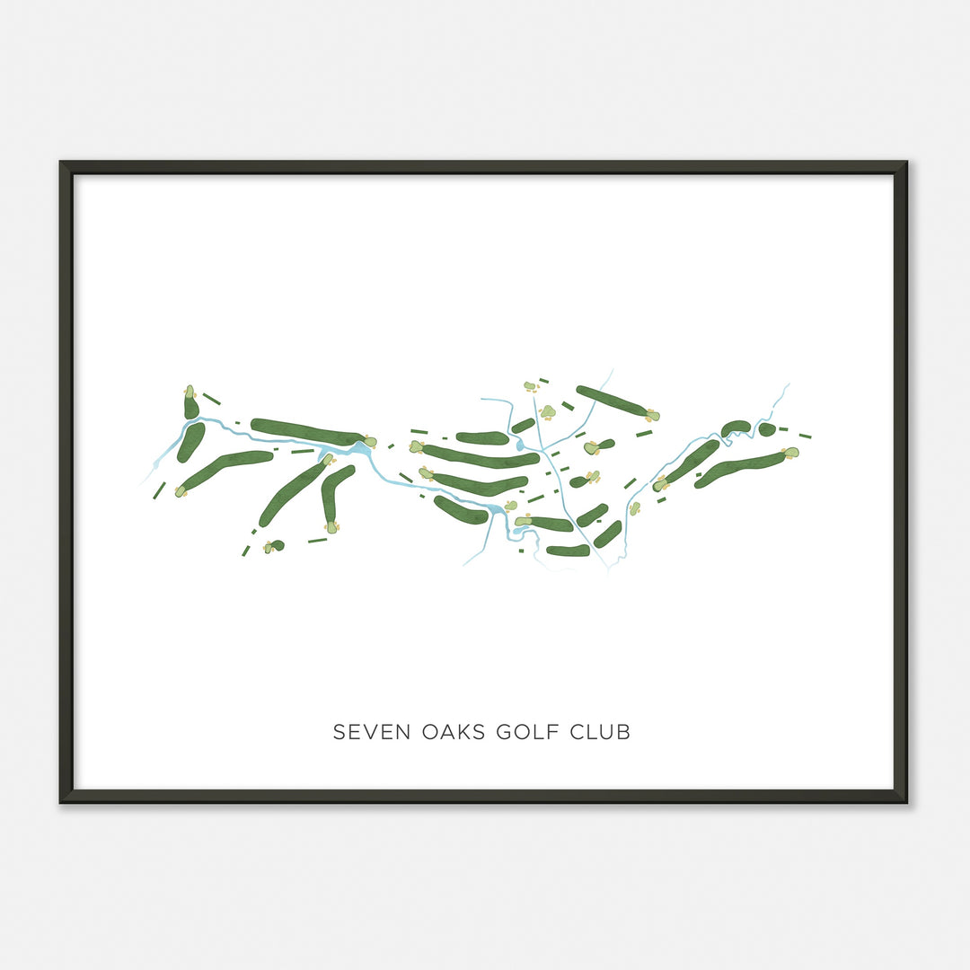 Print of Seven Oaks Golf Club Modern Map