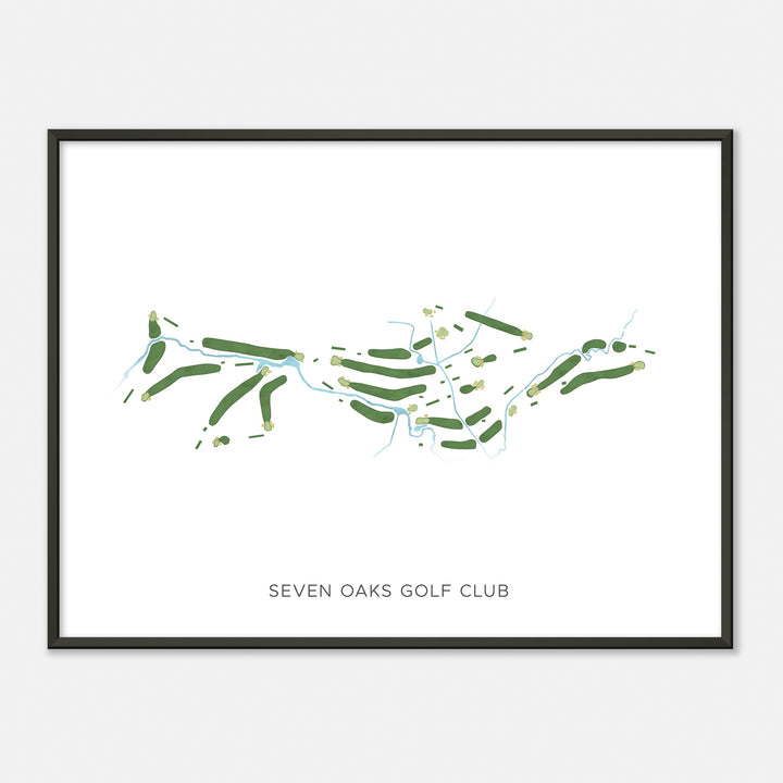 Print of Seven Oaks Golf Club Modern Map